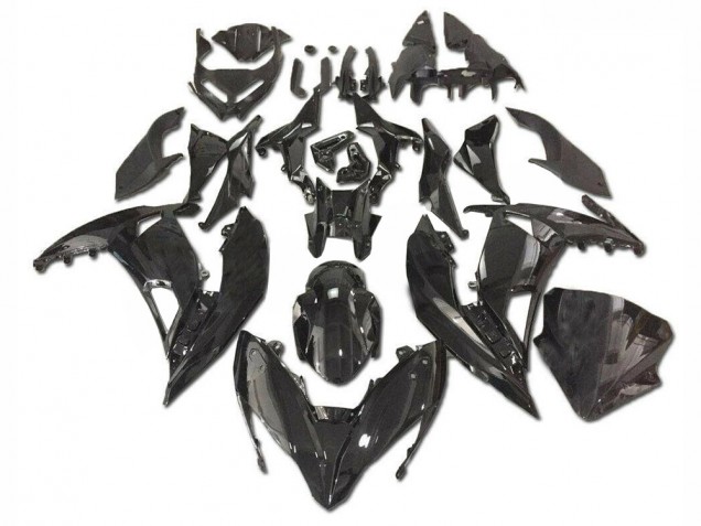 Best 2017-2019 Glossy Black Kawasaki EX650 Bike Fairing Kit Canada