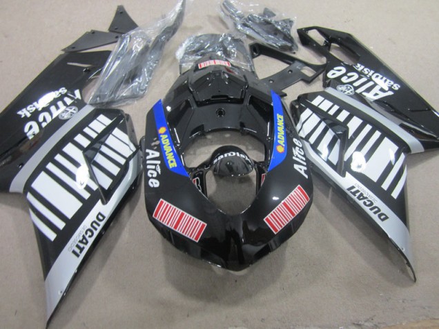 Best 2007-2014 Black White Advance Alice Ducati 1098 Replacement Fairings Canada Best 2007-2014 Black White Advance Alice Ducati 1098 Replacement Fairings Canada