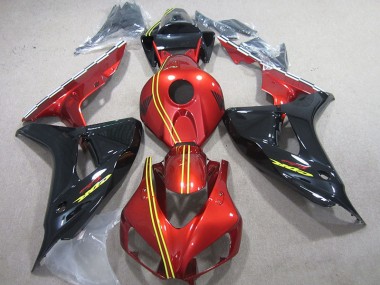Best 2006-2007 Black Red Yellow Honda CBR1000RR Motorcycle Fairing Kit Canada