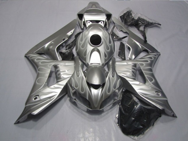 Best 2006-2007 Silver Flame Honda CBR1000RR Bike Fairings Canada
