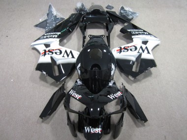 Best 2003-2004 West White Black Honda CBR600RR Motorbike Fairings Canada