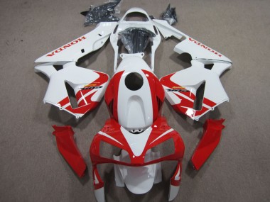 Best 2003-2004 White Red Honda CBR600RR Motorcycle Fairing Kits Canada
