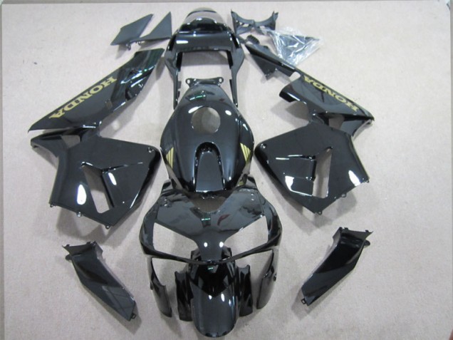 Best 2003-2004 Black Gold Decal Honda CBR600RR Replacement Motorcycle Fairings Canada Best 2003-2004 Black Gold Decal Honda CBR600RR Replacement Motorcycle Fairings Canada