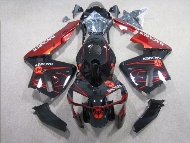 Best 2003-2004 Black Red RACARDI Honda CBR600RR Bike Fairing Kit Canada