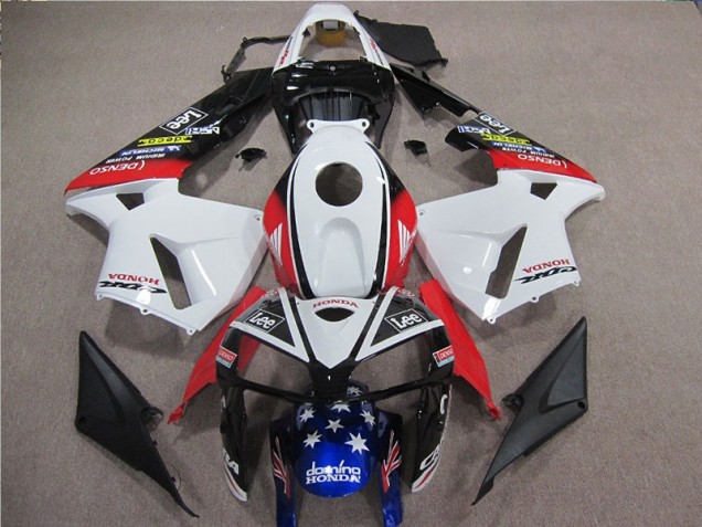 Best 2005-2006 White Red Blue Lee Honda CBR600RR Motorbike Fairing Canada