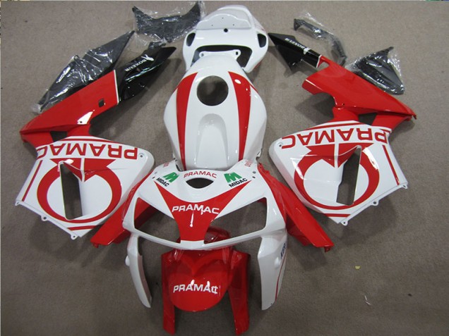Best 2005-2006 Red White PRAMAC Honda CBR600RR Bike Fairing Kit Canada Best 2005-2006 Red White PRAMAC Honda CBR600RR Bike Fairing Kit Canada