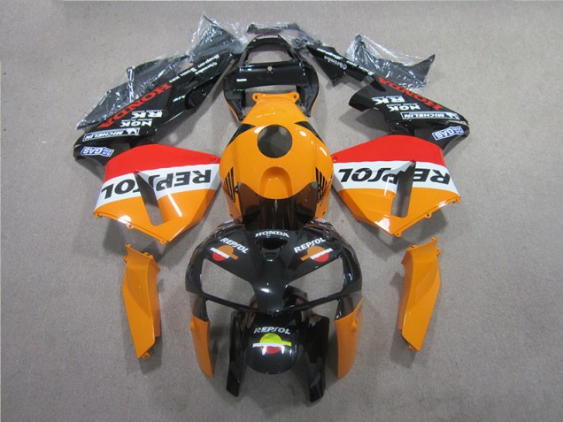 Best 2005-2006 Orange Black Repsol Honda CBR600RR Motorcyle Fairings Canada
