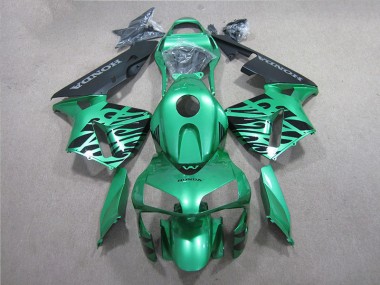 Best 2005-2006 Green Black Honda CBR600RR Motorcycle Fairings Kit Canada