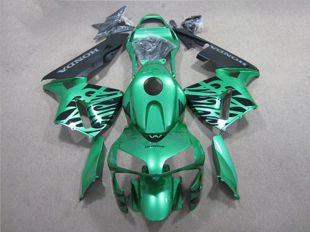 Best 2005-2006 Green Black Honda CBR600RR Motorcycle Fairings Kit Canada