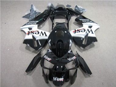 Best 2005-2006 Black White West Honda CBR600RR Bike Fairing Canada