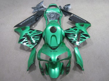 Best 2007-2008 Green Black Honda CBR600RR Motorcycle Fairings Kit Canada
