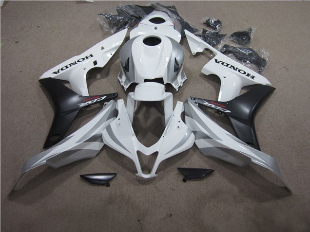 Best 2007-2008 White Black Honda CBR600RR Bike Fairing Canada