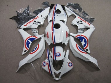 Best 2007-2008 White R Honda CBR600RR Motorcycle Fairings Kits Canada