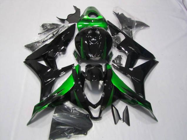 Best 2007-2008 Black Green Honda CBR600RR Motorcycle Replacement Fairings Canada