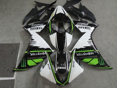 Best 2007-2008 Black White Monster Pizzoli Honda CBR600RR Motorcycle Fairings Canada