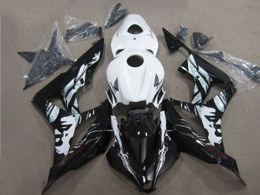Best 2007-2008 Black White Honda CBR600RR Motorcycle Fairings Canada