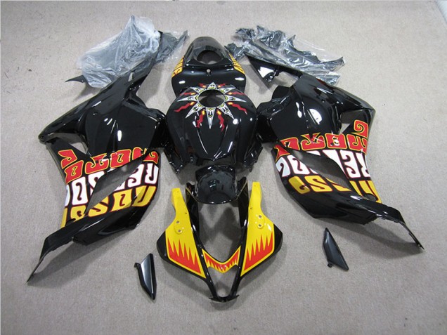 Best 2009-2012 Black Yellow Honda CBR600RR Replacement Motorcycle Fairings Canada