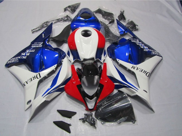 Best 2009-2012 White Blue Red DREAM Honda CBR600RR Motor Fairings Canada