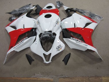 Best 2009-2012 White Red Honda CBR600RR Motorcycle Fairing Kits Canada