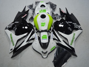 Best 2009-2012 Black White Green Hannspree Honda CBR600RR Motorcycle Fairing Kit Canada
