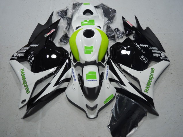 Best 2009-2012 Black White Green Hannspree Honda CBR600RR Motorcycle Fairing Kit Canada Best 2009-2012 Black White Green Hannspree Honda CBR600RR Motorcycle Fairing Kit Canada