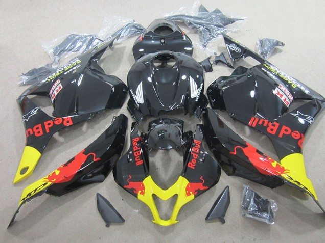 Best 2009-2012 Black Red Bull Honda CBR600RR Replacement Motorcycle Fairing Kits Canada
