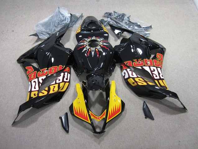 Best 2009-2012 Black Yellow Honda CBR600RR Motorcycle Fairing Canada