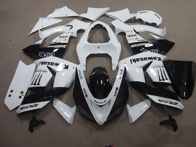 Best 2006-2007 White Touch4 Monster Kawasaki ZX10R Bike Fairing Kit Canada Best 2006-2007 White Touch4 Monster Kawasaki ZX10R Bike Fairing Kit Canada