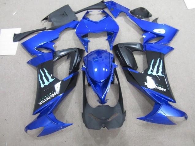 Best 2008-2010 Black Blue Monster Kawasaki ZX10R Bike Fairing Canada Best 2008-2010 Black Blue Monster Kawasaki ZX10R Bike Fairing Canada