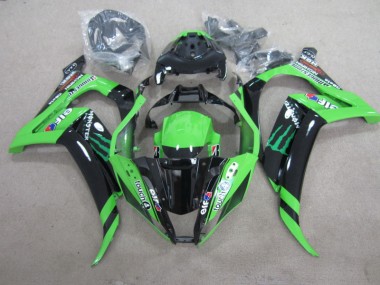Best 2011-2015 Black Green Touch4 Monster Kawasaki ZX10R Motorbike Fairing Kits Canada