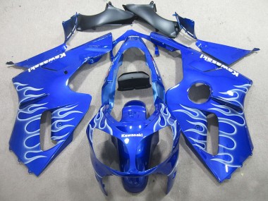 Best 2000-2001 Blue White Flame Kawasaki ZX12R Motorcylce Fairings Canada