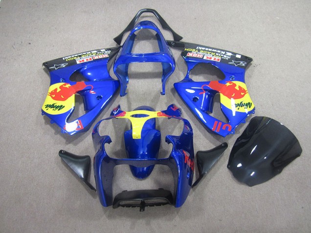 Best 2000-2002 Blue Red Bull Ninja Kawasaki ZX6R Motorcycle Bodywork Canada Best 2000-2002 Blue Red Bull Ninja Kawasaki ZX6R Motorcycle Bodywork Canada