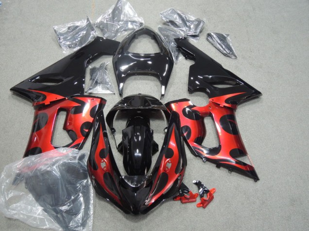Best 2005-2006 Black Red Kawasaki ZX6R Motorcycle Fairings Canada Best 2005-2006 Black Red Kawasaki ZX6R Motorcycle Fairings Canada