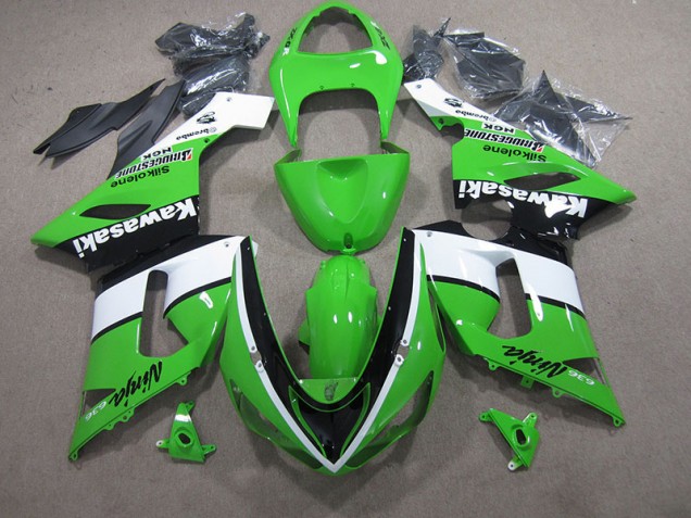 Best 2005-2006 Green White Black Ninja 636 Kawasaki ZX6R Bike Fairings Canada Best 2005-2006 Green White Black Ninja 636 Kawasaki ZX6R Bike Fairings Canada