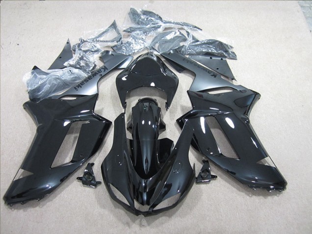 Best 2007-2008 Black Silver Kawasaki ZX6R Motorcylce Fairings Canada Best 2007-2008 Black Silver Kawasaki ZX6R Motorcylce Fairings Canada