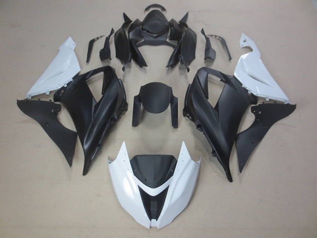 Best 2013-2018 Black White Kawasaki ZX6R Motorcycle Fairings Canada Best 2013-2018 Black White Kawasaki ZX6R Motorcycle Fairings Canada