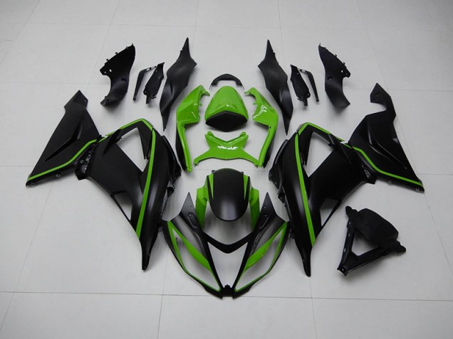 Best 2013-2018 Black Green Kawasaki ZX6R Replacement Motorcycle Fairings Canada Best 2013-2018 Black Green Kawasaki ZX6R Replacement Motorcycle Fairings Canada