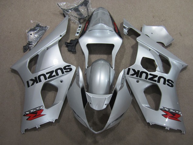 Best 2003-2004 Silver Suzuki GSXR1000 Motorcycle Fairing Kits Canada Best 2003-2004 Silver Suzuki GSXR1000 Motorcycle Fairing Kits Canada