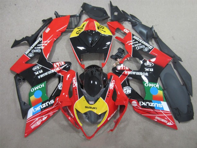 Best 2005-2006 Black Red Yellow Suzuki GSXR1000 Bike Fairings Canada Best 2005-2006 Black Red Yellow Suzuki GSXR1000 Bike Fairings Canada
