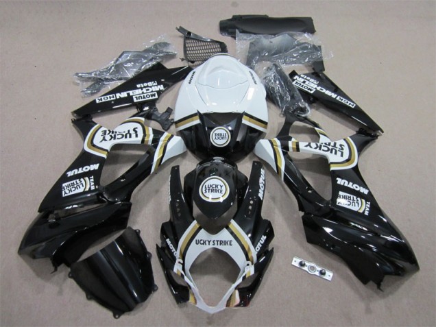 Best 2007-2008 Black Lucky Strike White Motul Suzuki GSXR1000 Bike Fairing Kit Canada Best 2007-2008 Black Lucky Strike White Motul Suzuki GSXR1000 Bike Fairing Kit Canada