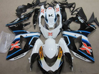 Best 2009-2016 White Blue Brux Dark Dog Suzuki GSXR1000 Motorbike Fairing Kits Canada