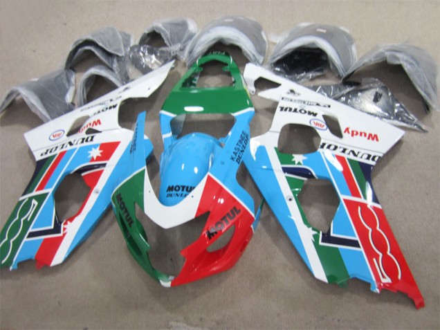 Best 2004-2005 Blue Green Red Motul Suzuki GSXR600 Motorcycle Fairing Canada Best 2004-2005 Blue Green Red Motul Suzuki GSXR600 Motorcycle Fairing Canada
