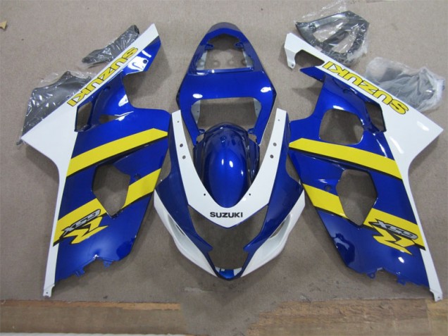 Best 2004-2005 Blue White Yellow Suzuki GSXR600 Replacement Motorcycle Fairings Canada Best 2004-2005 Blue White Yellow Suzuki GSXR600 Replacement Motorcycle Fairings Canada