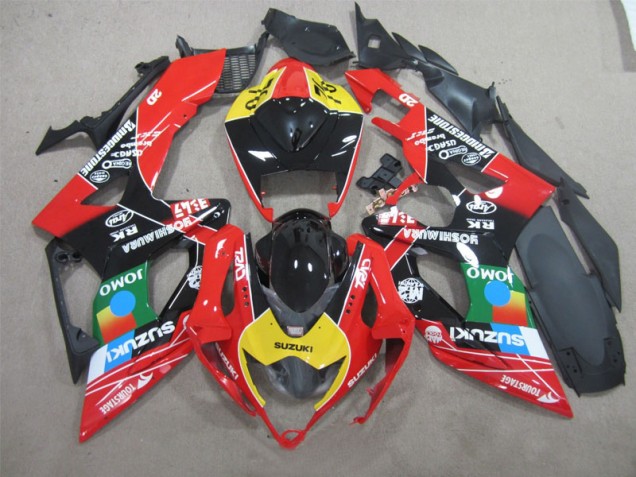 Best 2006-2007 Black Red Yellow Jomo Suzuki GSXR600 Bike Fairings Canada Best 2006-2007 Black Red Yellow Jomo Suzuki GSXR600 Bike Fairings Canada