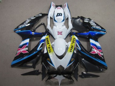 Best 2008-2010 White Dark Dog 07 Suzuki GSXR600 Motorcycle Replacement Fairings Canada