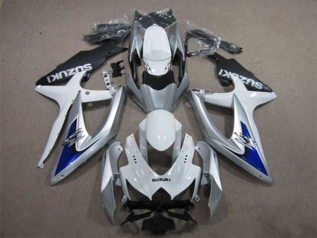 Best 2008-2010 Silver Blue White Suzuki GSXR600 Motorcycle Fairings Kit Canada Best 2008-2010 Silver Blue White Suzuki GSXR600 Motorcycle Fairings Kit Canada
