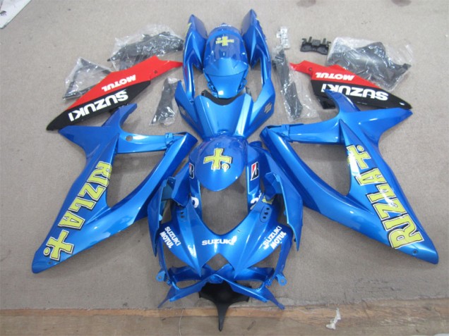Best 2008-2010 Blue Yellow Rizla White Motul Suzuki GSXR600 Motorcycle Fairings Canada Best 2008-2010 Blue Yellow Rizla White Motul Suzuki GSXR600 Motorcycle Fairings Canada