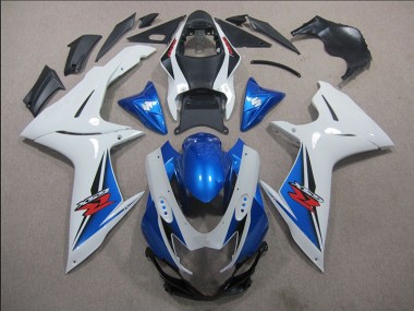 Best 2011-2021 White Blue Suzuki GSXR600 Motorbike Fairing Kits Canada
