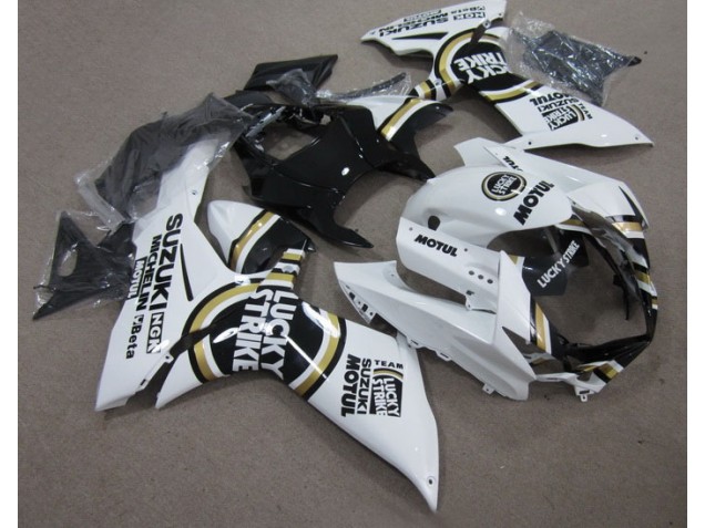 Best 2011-2021 White Lucky Strike Black Motul Suzuki GSXR600 Motor Fairings Canada