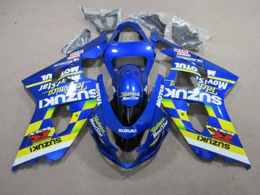 Best 2004-2005 Blue Telefunica Movistar Motul Suzuki GSXR750 Motorcycle Fairings Kit Canada